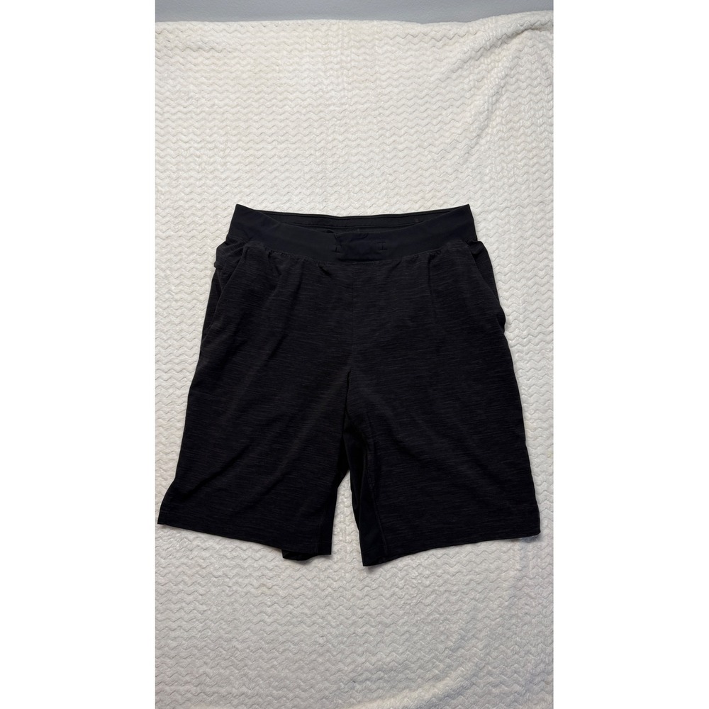 Lululemon Pace Breaker unLined Shorts 9 Black Heathered Space Dye Mens l
